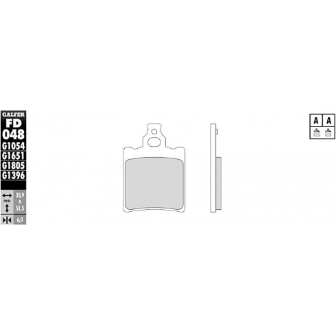 Τακάκια μοτοσυκλέτας Εμπρός / Πίσω Galfer SEMI METAL FD048G1054 Τακάκια μοτοσυκλέτας Εμπρός / Πίσω Galfer SEMI METAL FD048G1054