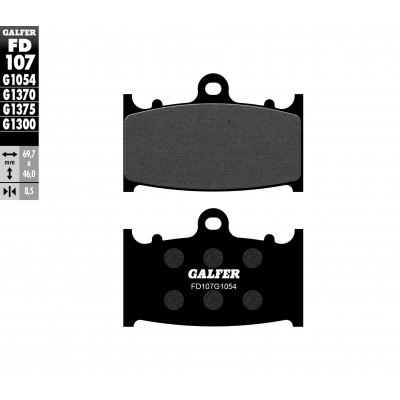 Τακάκια μοτοσυκλέτας Εμπρός / Πίσω Galfer SEMI METAL FD107G1054