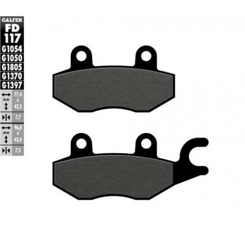 Τακάκια μοτοσυκλέτας Εμπρός / Πίσω Galfer SEMI METAL FD117G1054 Τακάκια μοτοσυκλέτας Εμπρός / Πίσω Galfer SEMI METAL FD117G1054