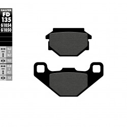 Τακάκια μοτοσυκλέτας Εμπρός / Πίσω Galfer SEMI METAL FD135G1054 Τακάκια μοτοσυκλέτας Εμπρός / Πίσω Galfer SEMI METAL FD135G1054