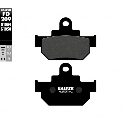 Τακάκια μοτοσυκλέτας Εμπρός Galfer SEMI METAL FD209G1054 Τακάκια μοτοσυκλέτας Εμπρός Galfer SEMI METAL FD209G1054