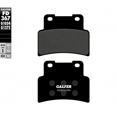 Τακάκια μοτοσυκλέτας Εμπρός Galfer SEMI METAL FD367G1054