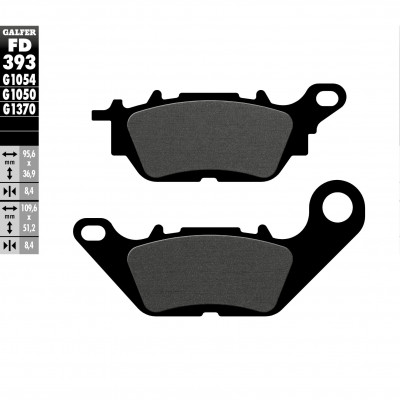 Τακάκια μοτοσυκλέτας Εμπρός / Πίσω Galfer SEMI METAL FD393G1054