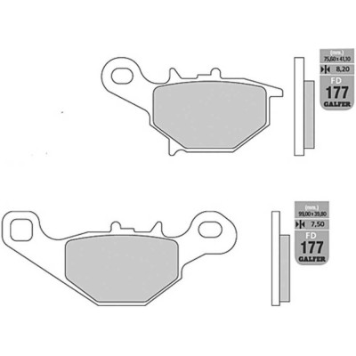 Τακάκια μοτοσυκλέτας Εμπρός Galfer SEMI METAL FD177G1054