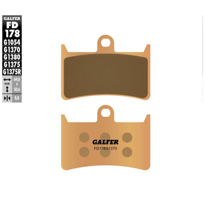Τακάκια μοτοσυκλέτας Εμπρός Galfer SINTERED COMPOUND FD178G1370