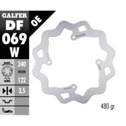 Πίσω δισκόπλακα μοτοσυκλέτας Galfer WAVE FIXED  DISC WAVE FIXED 240x3,5mm DF069W