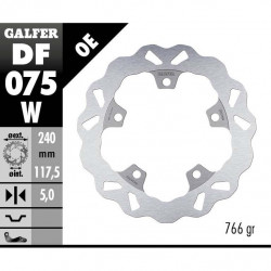 Πίσω δισκόπλακα μοτοσυκλέτας Galfer WAVE FIXED 240x5mm DF075W Πίσω δισκόπλακα μοτοσυκλέτας Galfer WAVE FIXED 240x5mm DF075W