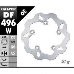 Πίσω δισκόπλακα μοτοσυκλέτας Galfer WAVE FIXED 220x4,5mm DF496W Πίσω δισκόπλακα μοτοσυκλέτας Galfer WAVE FIXED 220x4,5mm DF496W