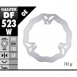 Πίσω δισκόπλακα μοτοσυκλέτας Galfer WAVE FIXED 245x5mm DF523W Πίσω δισκόπλακα μοτοσυκλέτας Galfer WAVE FIXED 245x5mm DF523W