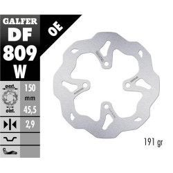 Πίσω δισκόπλακα μοτοσυκλέτας Galfer WAVE FIXED 150x2,9mm DF809W