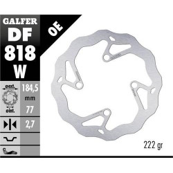 Δισκόπλακα μοτοσυκλέτας εμπρός Galfer WAVE FIXED 185x2,7mm DF818W Δισκόπλακα μοτοσυκλέτας εμπρός Galfer WAVE FIXED 185x2,7mm DF818W