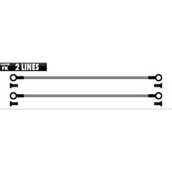 Σωληνάκι φρένου μοτοσυκλέτας Galfer METALLIC LINES 2 TUBES BLACK-BRASS FK103C512