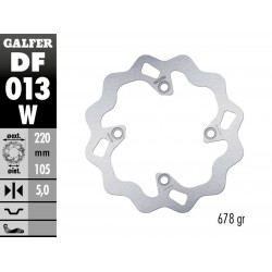 Πίσω δισκόπλακα μοτοσυκλέτας Galfer WAVE FIXED 220x5mm DF013W