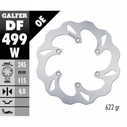Πίσω δισκόπλακα μοτοσυκλέτας Galfer WAVE FIXED 245X4mm DF499W Πίσω δισκόπλακα μοτοσυκλέτας Galfer WAVE FIXED 245X4mm DF499W