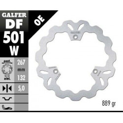 Πίσω δισκόπλακα μοτοσυκλέτας Galfer WAVE FIXED 267x5mm DF501W Πίσω δισκόπλακα μοτοσυκλέτας Galfer WAVE FIXED 267x5mm DF501W