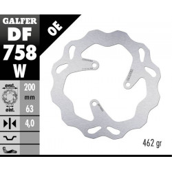 Πίσω δισκόπλακα μοτοσυκλέτας Galfer WAVE FIXED 200x4mm DF758W Πίσω δισκόπλακα μοτοσυκλέτας Galfer WAVE FIXED 200x4mm DF758W