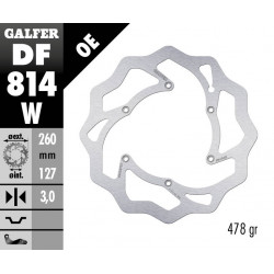 Δισκόπλακα μοτοσυκλέτας εμπρός Galfer WAVE FIXED 260x3mm DF814W