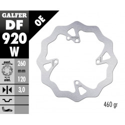 Δισκόπλακα μοτοσυκλέτας εμπρός Galfer WAVE FIXED 260x3mm DF920W