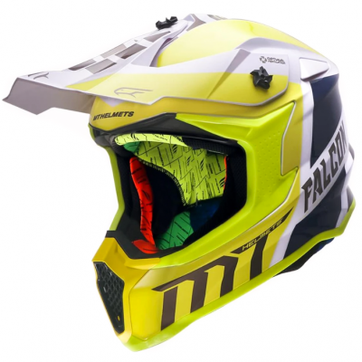 Κράνος μηχανής motocross MT FALCON WARRIOR-YELLOW