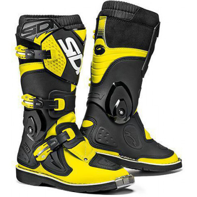 Παιδικές Μπότες μηχανής motocross SIDI FLAME BLACK-YELLOW FLOU
