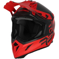 Κράνος motocross ACERBIS STEEL CARBON RED MAT