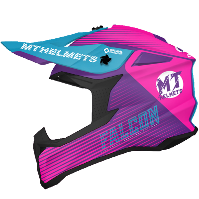 Κράνος μηχανής motocross MT FALCON SYSTEM-PINK