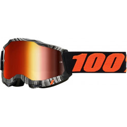Μάσκα motocross 100% ACCURI2 GEOSPACE - MIRROR RED