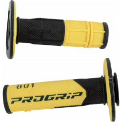 Χειρολαβές μοτοσυκλέτας PROGRIP 801 Hybrid Duo-Density ΜΑΥΡΟ/ΚΙΤΡΙΝΟ