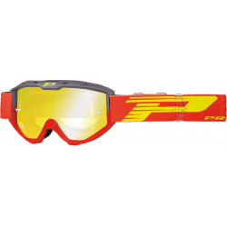 Μάσκα μηχανής motocross PROGRIP 3450FL Riot ΓΚΡΙ/ΚΟΚΚΙΝΟ MIRROR