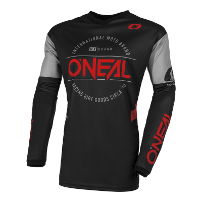 Μπλούζα μηχανής motocross O'NEAL ELEMENT BRAND V.23 ΜΑΥΡΟ/ΚΟΚΚΙΝΟ
