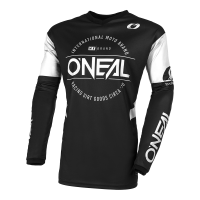 Μπλούζα μηχανής motocross O'NEAL ELEMENT BRAND V.23 ΜΑΥΡΟ/ΑΣΠΡΟ