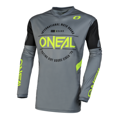 Μπλούζα μηχανής motocross O'NEAL ELEMENT BRAND V.23 ΓΚΡΙ/ΜΑΥΡΟ