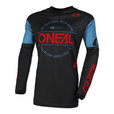 Μπλούζα μηχανής motocross O'NEAL ELEMENT BRAND V.23 ΜΑΥΡΟ/ΜΠΛΕ