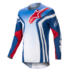 Μπλούζα motocross ALPINESTARS Race Semi ΜΠΛΕ/ΠΟΡΤΟΚΑΛΙ