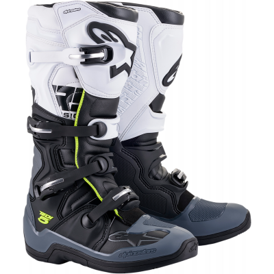 Μπότες μηχανής motocross ALPINESTARS TECH 5 ΜΑΥΡΟ/ΓΚΡΙ/ΑΣΠΡΟ
