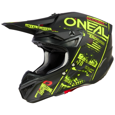 Κράνος μηχανής O'NEAL 5SERIES POLYACRYLITE ATTACK V.23 BLACK/NEON YELLOW