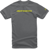 Μπλούζα μηχανής ALPINESTARS TEE LINEAR WORD ΓΚΡΙ/ΚΙΤΡΙΝΟ