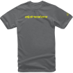 Μπλούζα μηχανής ALPINESTARS TEE LINEAR WORD ΓΚΡΙ/ΚΙΤΡΙΝΟ thumb