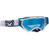 Μάσκα μηχανής motocross XCR PRO STARS ΑΣΠΡΟ/ΜΠΛΕ