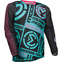 Μπλούζα motocross MOOSE RACING SAHARA TEAL/PINK/BLACK
