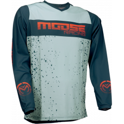 Μπλούζα motocross MOOSE RACING QUALIFIER ΓΚΡΙ/ΠΟΡΤΟΚΑΛΙ