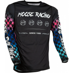 Μπλούζα motocross MOOSE RACING M1 ΜΑΥΡΟ/ΡΟΖ