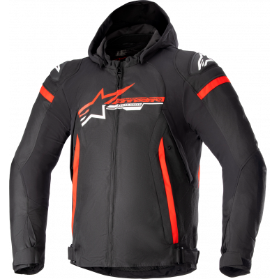 Μπουφάν μηχανής ALPINESTARS Zaca Waterproof ΜΑΥΡΟ/ΚΟΚΚΙΝΟ/ΑΣΠΡΟ