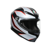 Κράνος μηχανής AGV K-6 S FLASH MATT ΜΑΥΡΟ/ΓΚΡΙ/ΚΟΚΚΙΝΟ