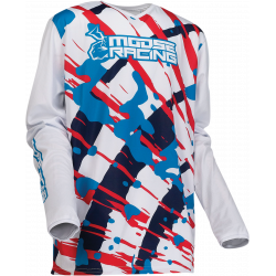Παιδική μπλούζα motocross MOOSE RACING AGROID WHITE