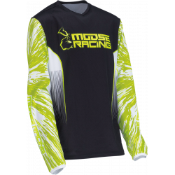 Παιδική μπλούζα motocross MOOSE RACING AGROID HI-VIZ/BLACK