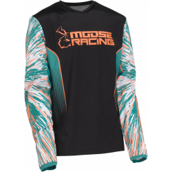 Παιδική μπλούζα motocross MOOSE RACING AGROID TEAL/ORANGE/BLACK