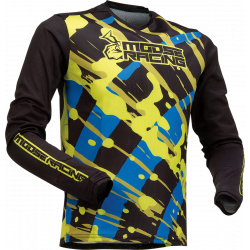 Παιδική μπλούζα motocross MOOSE RACING AGROID MESH BLACK/HI-VIZ