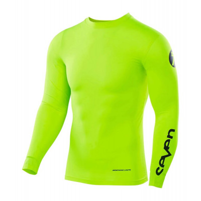 Μπλούζα μηχανής motocross SEVEN ZERO COMPRESSIONS FLO YELLOW