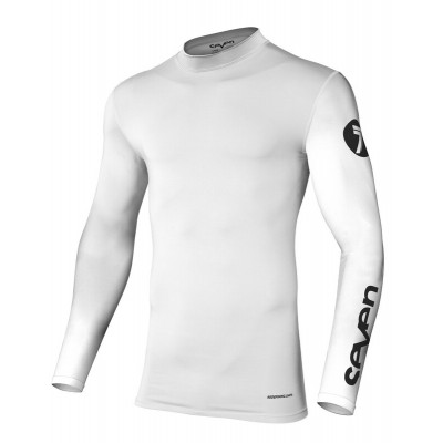 Μπλούζα μηχανής motocross SEVEN ZERO COMPRESSIONS LASER CUT ΑΣΠΡΟ